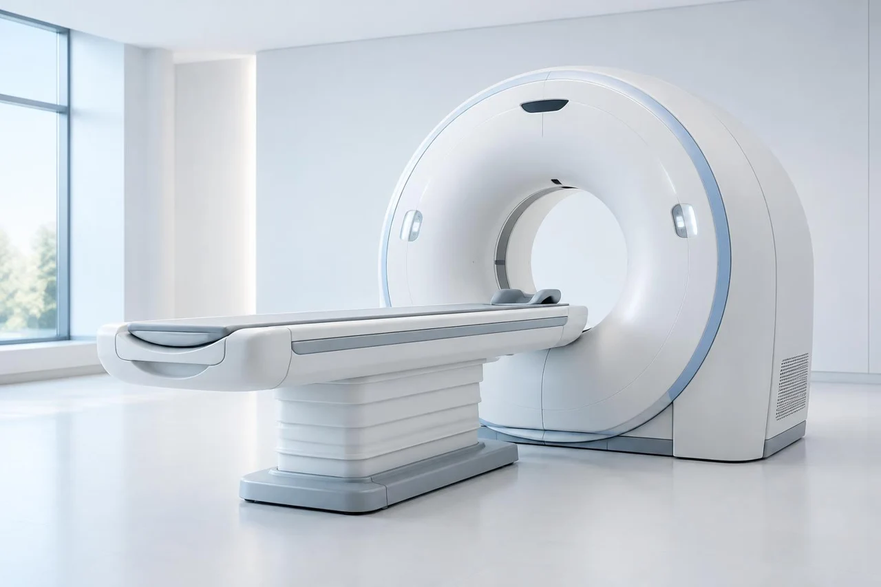 AI illustration of a generic CT scanner